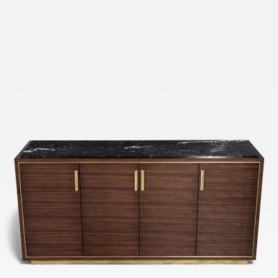  Carrocel Interiors Custom Macassar Marble Top Credenza Buffet Cassara by Carrocel