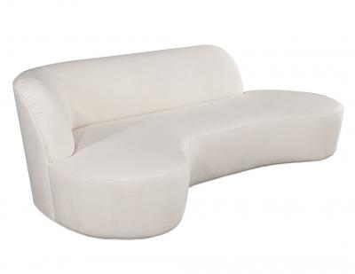  Carrocel Interiors Custom Mid Century Modern Kagan Inspired Curved Sofa Couch by Carrocel