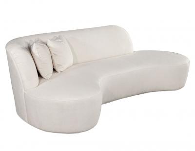  Carrocel Interiors Custom Mid Century Modern Kagan Inspired Curved Sofa Couch by Carrocel