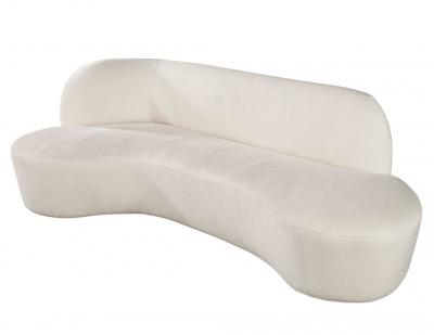  Carrocel Interiors Custom Mid Century Modern Kagan Inspired Curved Sofa Couch by Carrocel