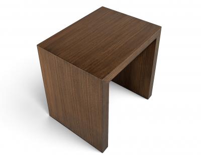  Carrocel Interiors Custom Minimalist Walnut Waterfall Side Table