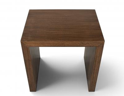  Carrocel Interiors Custom Minimalist Walnut Waterfall Side Table