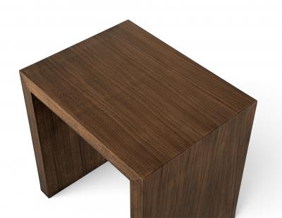  Carrocel Interiors Custom Minimalist Walnut Waterfall Side Table