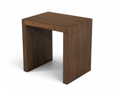  Carrocel Interiors Custom Minimalist Walnut Waterfall Side Table