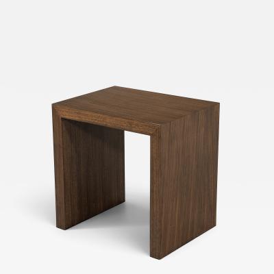  Carrocel Interiors Custom Minimalist Walnut Waterfall Side Table
