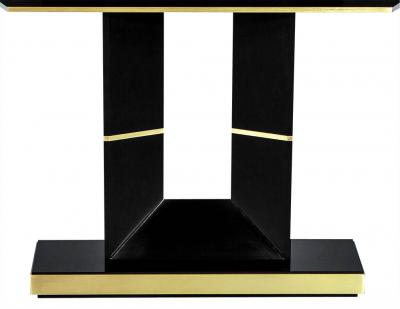 Carrocel Interiors Custom Modern Black Lacquered Console Table by Carrocel