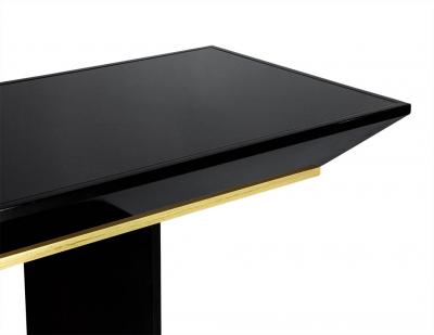  Carrocel Interiors Custom Modern Black Lacquered Console Table by Carrocel
