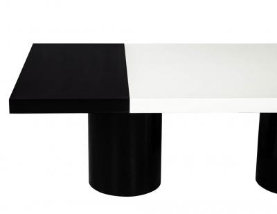  Carrocel Interiors Custom Modern Black and White Dining Table by Carrocel