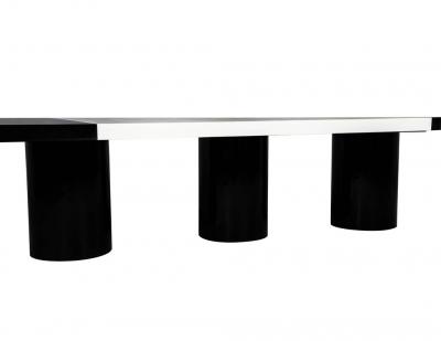  Carrocel Interiors Custom Modern Black and White Dining Table by Carrocel