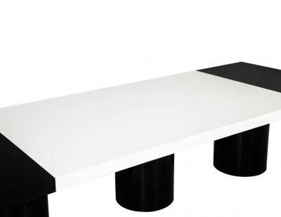  Carrocel Interiors Custom Modern Black and White Dining Table by Carrocel