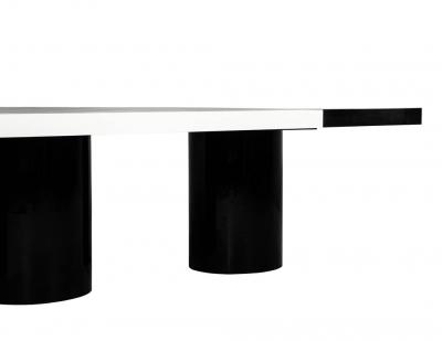  Carrocel Interiors Custom Modern Black and White Dining Table by Carrocel