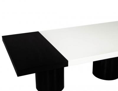  Carrocel Interiors Custom Modern Black and White Dining Table by Carrocel