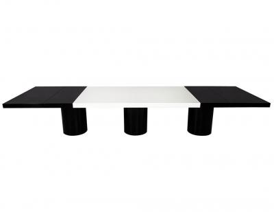  Carrocel Interiors Custom Modern Black and White Dining Table by Carrocel