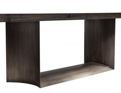  Carrocel Interiors Custom Modern Dining Table with Metal Base