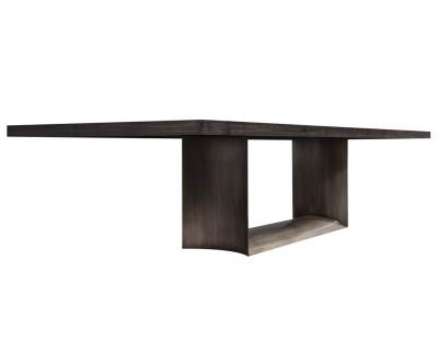  Carrocel Interiors Custom Modern Dining Table with Metal Base