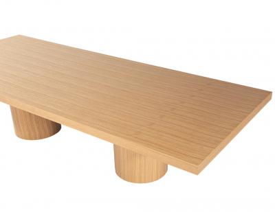  Carrocel Interiors Custom Modern Oak Dining Table in Natural Finish