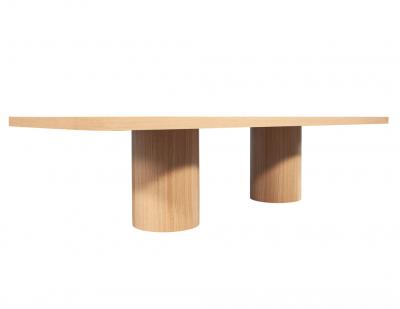  Carrocel Interiors Custom Modern Oak Dining Table in Natural Finish