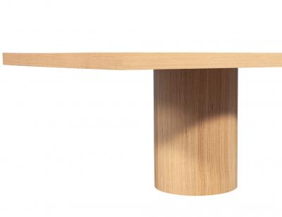  Carrocel Interiors Custom Modern Oak Dining Table in Natural Finish