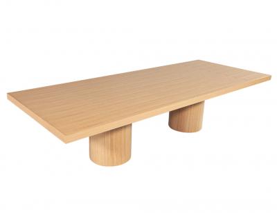  Carrocel Interiors Custom Modern Oak Dining Table in Natural Finish