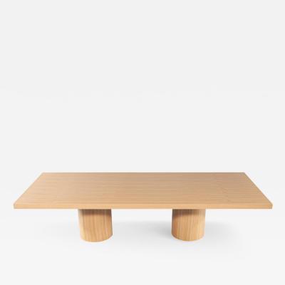  Carrocel Interiors Custom Modern Oak Dining Table in Natural Finish