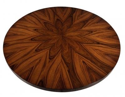  Carrocel Interiors Custom Modern Round Dining Table in Sunburst Pattern