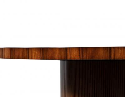  Carrocel Interiors Custom Modern Round Dining Table in Sunburst Pattern