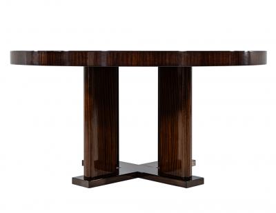  Carrocel Interiors Custom Modern Round Macassar Dining Table