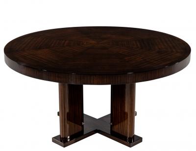  Carrocel Interiors Custom Modern Round Macassar Dining Table