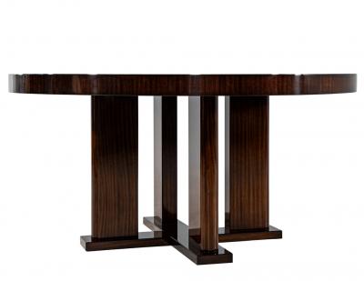  Carrocel Interiors Custom Modern Round Macassar Dining Table
