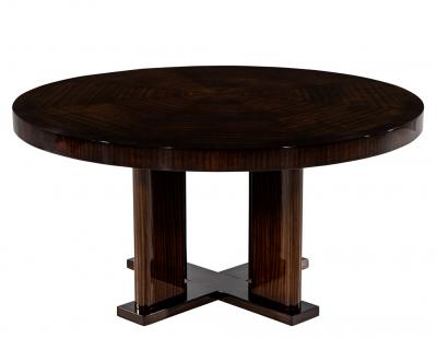  Carrocel Interiors Custom Modern Round Macassar Dining Table