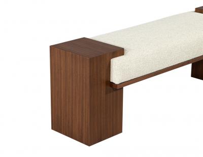  Carrocel Interiors Custom Modern Walnut Bench