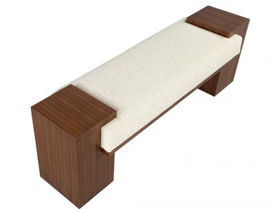 Carrocel Interiors Custom Modern Walnut Bench
