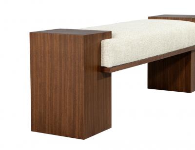  Carrocel Interiors Custom Modern Walnut Bench