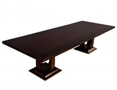  Carrocel Interiors Custom Modern Walnut Dining Table Art Deco Inspired