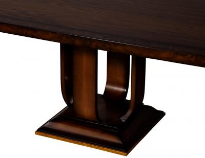  Carrocel Interiors Custom Modern Walnut Dining Table Art Deco Inspired