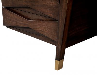 Carrocel Interiors Custom Modern Walnut Executive Desk by Carrocel