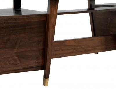 Carrocel Interiors Custom Modern Walnut Executive Desk by Carrocel