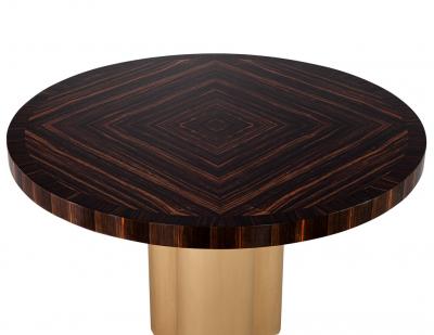  Carrocel Interiors Custom Round Macassar Foyer Dining Table by Carrocel