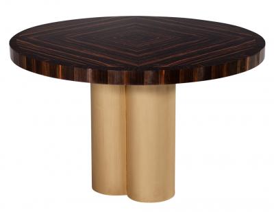  Carrocel Interiors Custom Round Macassar Foyer Dining Table by Carrocel