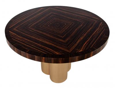  Carrocel Interiors Custom Round Macassar Foyer Dining Table by Carrocel