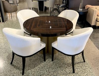  Carrocel Interiors Custom Round Macassar Foyer Dining Table by Carrocel