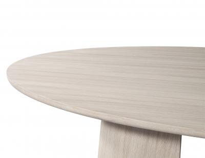  Carrocel Interiors Custom Walnut Oval Dining Table with Curved Pedestals