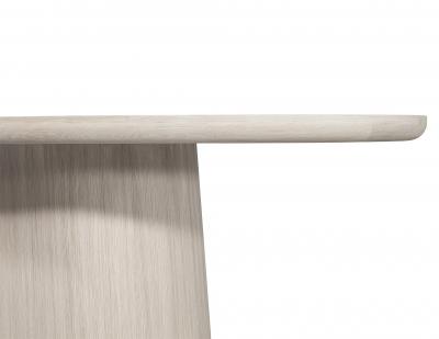  Carrocel Interiors Custom Walnut Oval Dining Table with Curved Pedestals