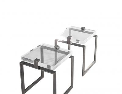  Carrocel Interiors Modern Acrylic Accent Tables