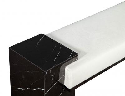  Carrocel Interiors Modern Black Porcelain Bench