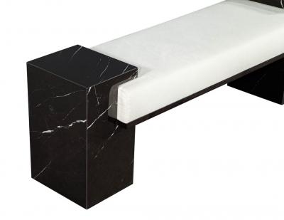  Carrocel Interiors Modern Black Porcelain Bench