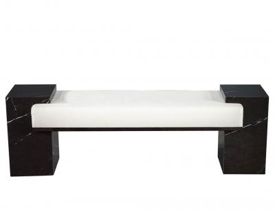  Carrocel Interiors Modern Black Porcelain Bench