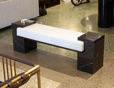  Carrocel Interiors Modern Black Porcelain Bench