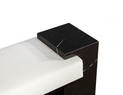  Carrocel Interiors Modern Black Porcelain Bench