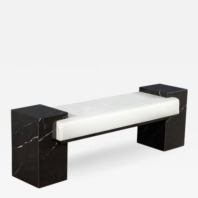  Carrocel Interiors Modern Black Porcelain Bench